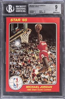 1985 Star Slam Dunk Supers #5 Michael Jordan - BGS MINT 9